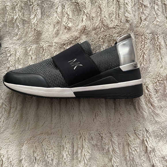 MICHAEL Michael Kors Felix Slip-On Wedge Trainers. - Picture 2 of 13